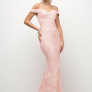 Sweetheart Neck Off Shoulder Prom Dress CDUK012